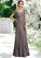 Rowan A-line V-Neck Floor-Length Chiffon Lace Mother of the Bride Dress STI126P0014532