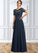 Nadia A-Line Scoop Neck Floor-Length Chiffon Lace Mother of the Bride Dress With Beading Sequins STI126P0014577