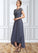 Serenity A-Line Scoop Neck Asymmetrical Chiffon Lace Mother of the Bride Dress With Sequins STI126P0014667