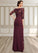 Zaniyah A-Line Off-the-Shoulder Floor-Length Chiffon Lace Mother of the Bride Dress With Beading Sequins Cascading Ruffles STI126P0014700