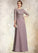 Jaylyn A-Line Scoop Neck Floor-Length Chiffon Lace Mother of the Bride Dress STI126P0014788