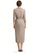 Sloane Sheath/Column V-neck Tea-Length Chiffon Mother of the Bride Dress With Bow(s) STI126P0014891