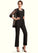 Henrietta Jumpsuit/Pantsuit Scoop Neck Ankle-Length Chiffon Mother of the Bride Dress With Beading Sequins STI126P0014932