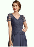 Harley A-Line V-neck Floor-Length Chiffon Lace Mother of the Bride Dress With Sequins STI126P0014964
