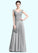 Rachael A-Line V-neck Floor-Length Chiffon Mother of the Bride Dress With Appliques Lace STI126P0014974