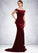 Shyanne Trumpet/Mermaid Off-the-Shoulder Sweep Train Velvet Mother of the Bride Dress With Ruffle STI126P0014988