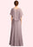 Scarlett A-Line V-neck Floor-Length Chiffon Mother of the Bride Dress With Ruffle STI126P0015026