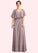 Scarlett A-Line V-neck Floor-Length Chiffon Mother of the Bride Dress With Ruffle STI126P0015026