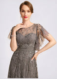 Lilith A-line Scoop Illusion Floor-Length Lace Mother of the Bride Dress With Sequins STIP0021752