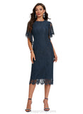Jasmine Sheath/Column Scoop Knee-Length Lace Cocktail Dress STIP0020998