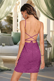 Zoie Bodycon V-Neck Short/Mini Lace Homecoming Dress STIP0020496