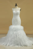 2024 New Arrival Wedding Dress Scoop Mermaid Tulle PEJNDPJ3