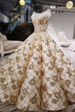 2024 Bling Bling Ball Gown Bateau Floor-Length Top Quality Lace PDJ2JKEY