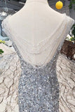 2024 Sequins Bodice Prom Dresses Tulle Mermaid Sweep P37HQ4PZ