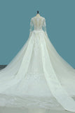 2024 Gorgeous Wedding Dresses Scoop Tulle With Beadings Zipper Back P83BBHBS