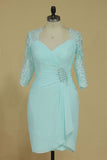 2024 Mid-Length Sleeves Mother Of The Bride Dresses With Applique And Ruffles PLAN9LBR