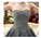 Best Ball Gown Strapless Floor Length Tulle Navy Blue Prom/Evening Dresses with Beading