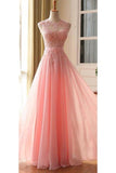 2024 A Line Scoop With Applique Prom Dresses PRD6YXY8