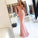 Off-the-Shoulder Mermaid Sexy Blush Pink Sweetheart Appliques Long Prom Dresses