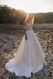 Sexy Lace Appliques High Neck Country Wedding Dresses, Beach Bridal Dresses STI15528