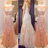 Lace Mermaid Long Prom Dress online Long Prom Dress Blush Pink Prom Dresses
