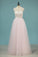2024 Scoop Prom Dresses A Line Tulle With PKJEZT11