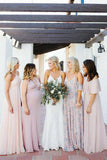 Spaghetti Straps V Neck Lace Wedding Dresses, Backless Mermaid Beach Wedding Gowns STI15423
