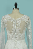 2024 Scoop Mermaid Wedding Dresses Long Sleeves P86B185G