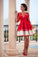 Long sleeve Short Red Sexy homecoming dress Lace dresses for homecoming