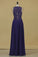 2024 Scoop With Applique And Beads Chiffon Prom Dresses A Line PXFJF98J