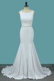2024 Scoop Mermaid Wedding Dresses Spandex With PN89B8PE