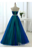 SweetHeart Neckline Rhinestones Sash Prom Dresses (Uchangeable Lining STIPZ1CDD59