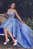 2024 Asymmetrical Prom Dresses Scoop Lace With Applique P8SCJBR9