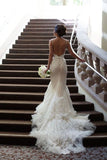 2024 Wedding Dresses Spaghetti Straps Mermaid Tulle With Applique PQZDPQSH