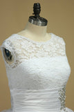 2024 Bateau Wedding Dress Ball Gown Organza & Lace P3HJ62TX