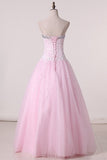2024 Sweetheart Ball Gown Prom Dresses Tulle With P4H7B64E