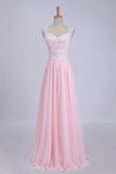 2024 V-Neck A-Line/Princess Prom Dress Tulle&Chiffon With Beads PNHPDE8N