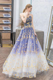 Charming Ombre Puffy Strapless Sparkly Prom Dress, Sexy Long Sleeveless Party Dresses STI15118