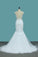 2024 Scoop Tulle Mermaid Wedding Dresses With Applique Sweep PFC51F9S