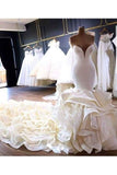 Mermaid Wedding Dresses Sweetheart Organza PM9Q8B4M