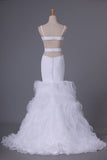 2024 V Neck Mermaid Prom Dresses Spandex & Organza PA9NE2YR