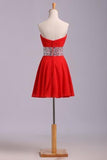 Red Homecoming Dresses A Line Sweetheart Short/Mini With PAKQ3CX4