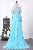 2024 Scoop Long Sleeves Prom Dresses Tulle With P3R6Q19E