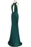 Green Mermaid Backless Prom DressesSexy Evening Gowns PNCFL34M