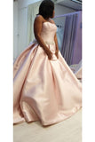 Wedding Dresses Strapless Satin A Line With STIP9LAL4E5