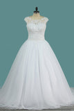 2024 Scoop Tulle Ball Gown Wedding Dresses With PX2515A8