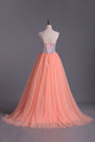 2024 Glistening Sweetheart Prom Dresses Beaded With Shiny Rhinestone PKKKEPMJ