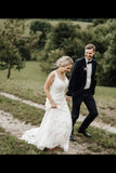 Graceful Lace Wedding Dress With Covered Buttons Mermaid PDMHM2AQ