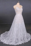 Spaghetti Straps Sweetheart Lace Wedding Dresses Lace Bridal Dresses With PBBBFF33