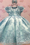 2024 Satin Flower Girl Dresses Ball Gown Scoop With PDLA85EF